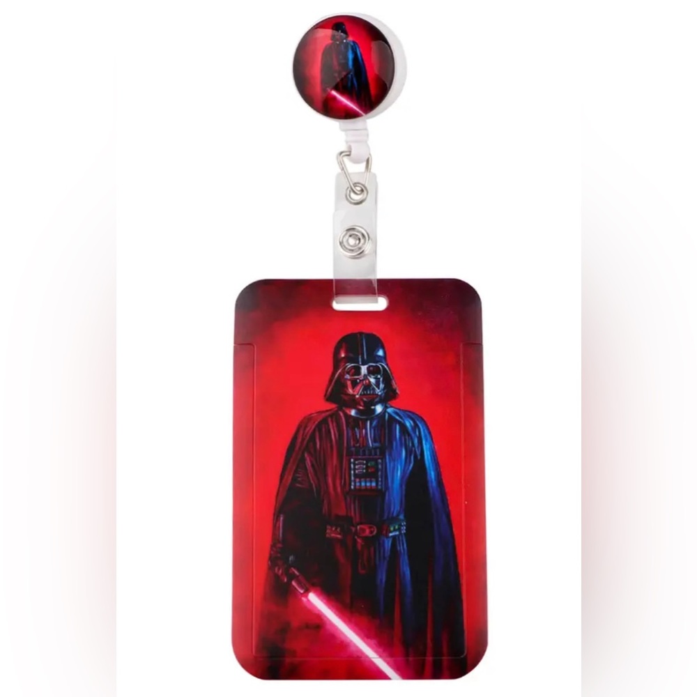 Darth Vader Disney Badge Holder & Retractable Badge Reel Clip Accessory included